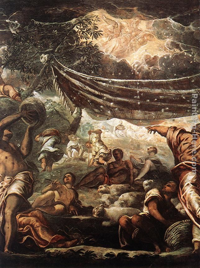 The Miracle of Manna [detail 1] painting - Jacopo Robusti Tintoretto The Miracle of Manna [detail 1] art painting